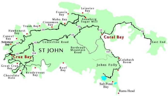 Detailed Map Of St John Usvi AVIDADECOBO   Stj Map 3 