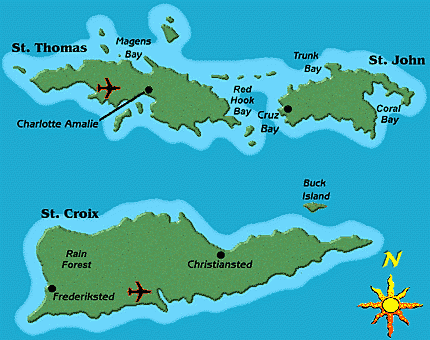 USVI Map